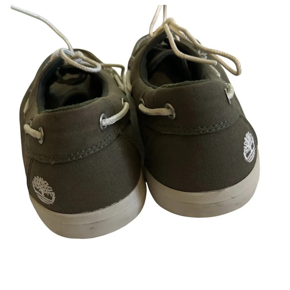 Timberland Cotton Gray‎ Canvas Boat Shoe Men US 8.5M